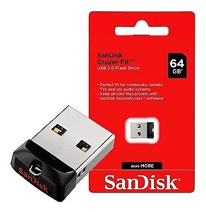 Pendrive Mini SanDisk Cruzer Fit 64GB