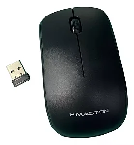 Mouse Sem Fio H'maston SHA-07 - Conforto e Precisão em Preto