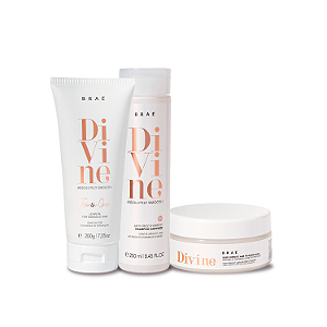 Kit Trio Divine - Shampoo 250ml + Leave-in 200gr  + Máscara 200gr