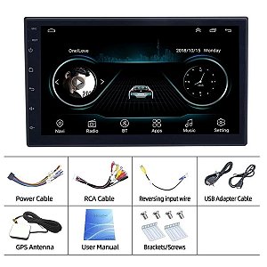 Central Multimidia Universal 2din Android 13 Gps Fm 2gb 7pol