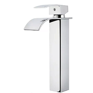 Torneira Cascata Alta De Banheiro Monocomando Cuba