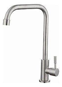 Torneira Cozinha Aço Inoxidável Bancada Água Fria Pia