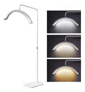 Luminária Led Meia Lua Para Maquiagem Salão Cílios Estética