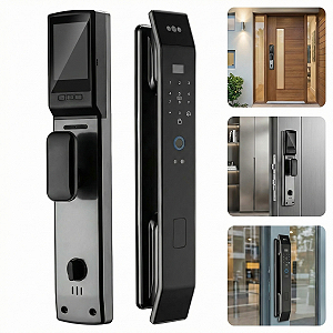 Fechadura Senha Digital Inteligente Facial Wifi Câmera Hd