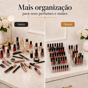 Expositor De Acrílico Organizador 7 Andares Perfumes Esmaltes Makes Cosméticos Transparente