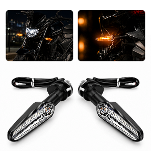 Pisca Seta LED Sequencial Moto Universal MT07 Fazer 250 Esportivo