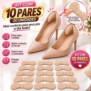 Kit 10 Pares Protetor Calcanhar Adesivo Palmilha Sapato