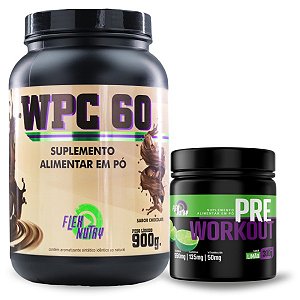 Combo Whey Protein Chocolate + Pré-Treino