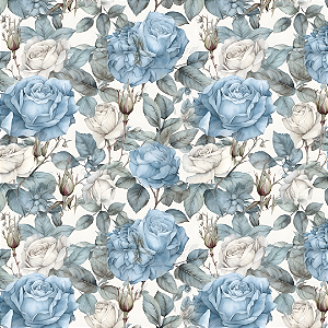 Digital D396 - Flores Vintage Blue 02