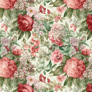 Digital D399 - Flores Vintage Coral 02