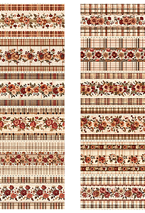 Barrado Floral Tijolo