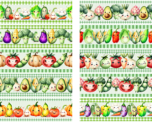 Barrado Vegetais Kawaii