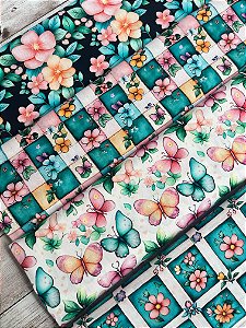 Kit Digital Exclusivo Floral Tiffany