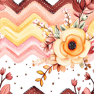 Tricoline Digital 100% Algodão - D1176 Melissa Chevron