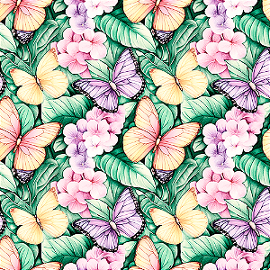 Digital Green Purple Borboletas