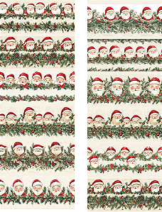 Tricoline Digital Barrado Papai Noel