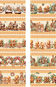 Tricoline Digital Barrado Gingerbread