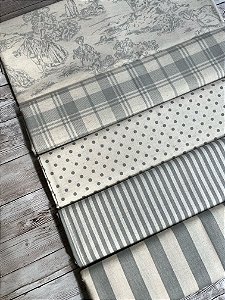 Linho Estampado Cinza