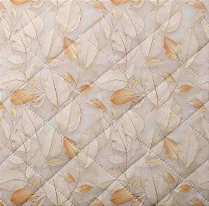 M052- Matelassê Folhas Creme