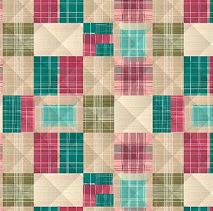 M062 - Matelassê Xadrez Patchwork