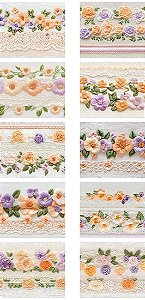 D1960 - BARRADO FLORAL BORDADO