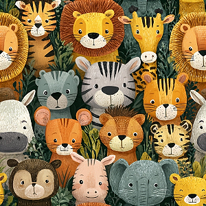 D2208 - Fauna Rostos Animais