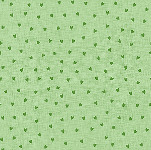 Tricoline 100% Algodão - Linha Criativa Coração Verde Cana