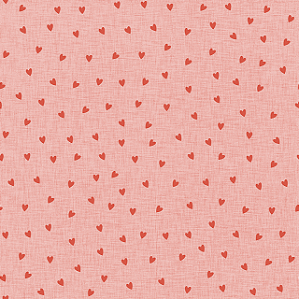 Tricoline 100% Algodão - Linha Criativa Coração Coral