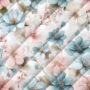 M095 - MATELASSÊ - Sonho em Linho Flores