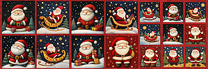 DN310 -Painel Papai Noel Vermelho