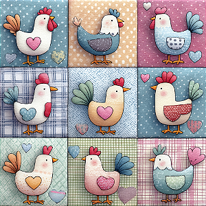 D2405 - Patch Bichinhos Galinhas