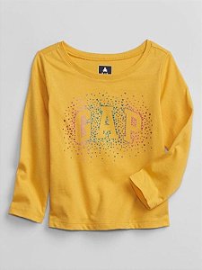 Camiseta manga longa Gap Amarela - Mama Raposita