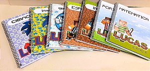 Kit Cadernos Escolares Personalizados