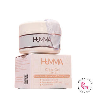 Gel Humma Clear 3 em 1 28gr ( Fibra + Lixa de Brinde