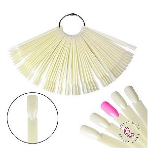 Mostruario Quadrada com 48 unhas Leitosa