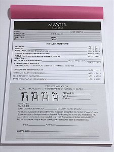 Ficha de Anamnese Micropigmentação - 50 folhas - Acessórios e Ferramentas -  Micropigmentação