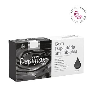 Depilflax Cera Depilatória em Tablete - Negra 1kg