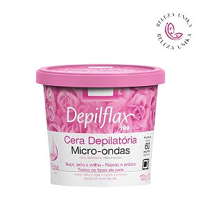 Depilflax Cera Depilatória Micro-Ondas Rosas 100g