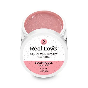 Real love Gel com Glitter cor 05- Nude