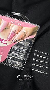 Tips Bailarina Extra Longa Transparente com 100uni