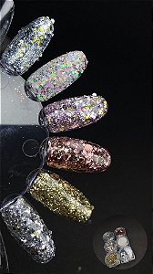 Kit de Glitter com 6 cores mod: 8790