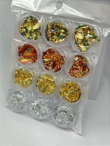 Folha De ouro com 12 unidades