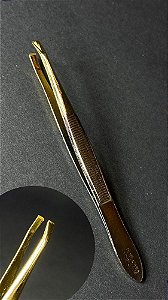 Pinça para sobrancelha Edel solingen Reta - Ouro
