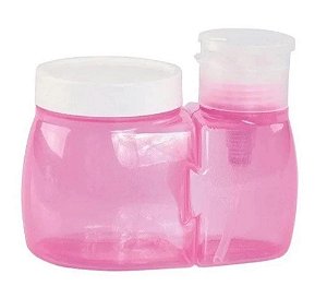 Porta acetona + Porta Algodão Rosa