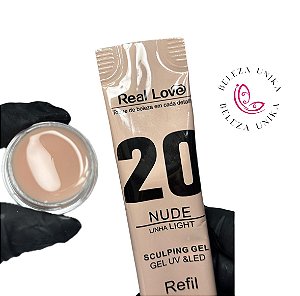 Gel sachê Real Love 20 Nude 15ml