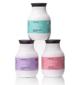 Glance Care Mini kit ( Sabonete, Esfoliante e Demaquilante 60ml cada )