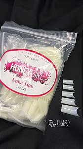 Tips Honey Girl Curvatura C pacote com 500 unidades Leitosa