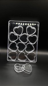 Porta Glitter Formato Coração 12 unidades