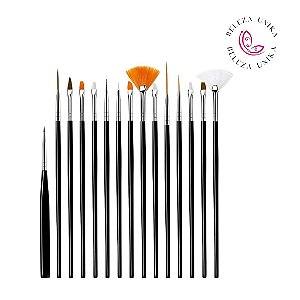 Pincel para Decoração Kit com 15 unidades