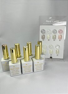 Esmalte em Gel Kit com 7 cores brancos Real Love